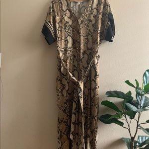 Women snake print jumpsuit